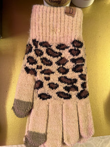 Brown Animal Print Glove