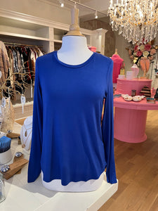 Royal Blue Crew Neck Top